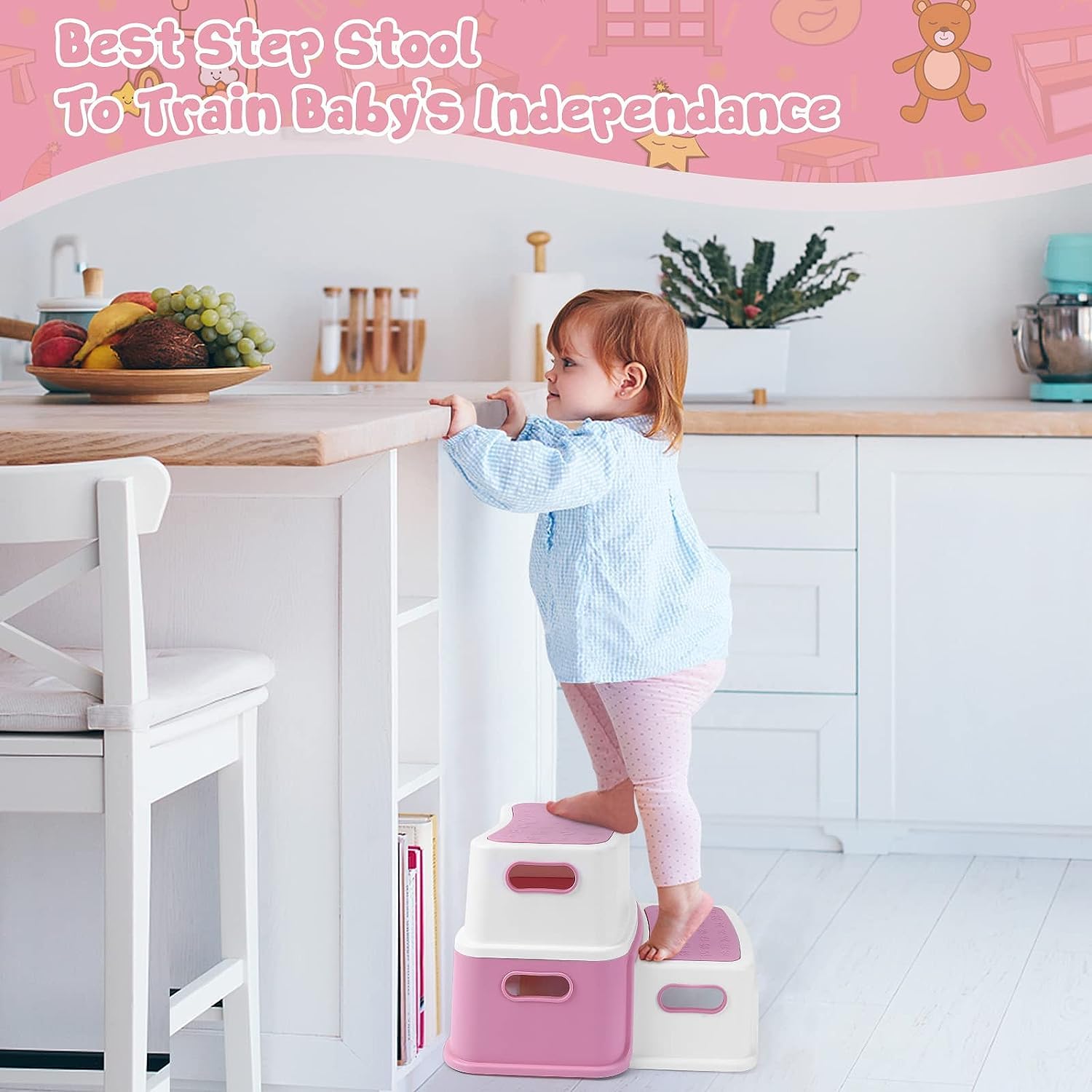 2 Step Stool For Kids (2 Pack) | Toddler Stool For Toilet Potty Training | Slip | EBay