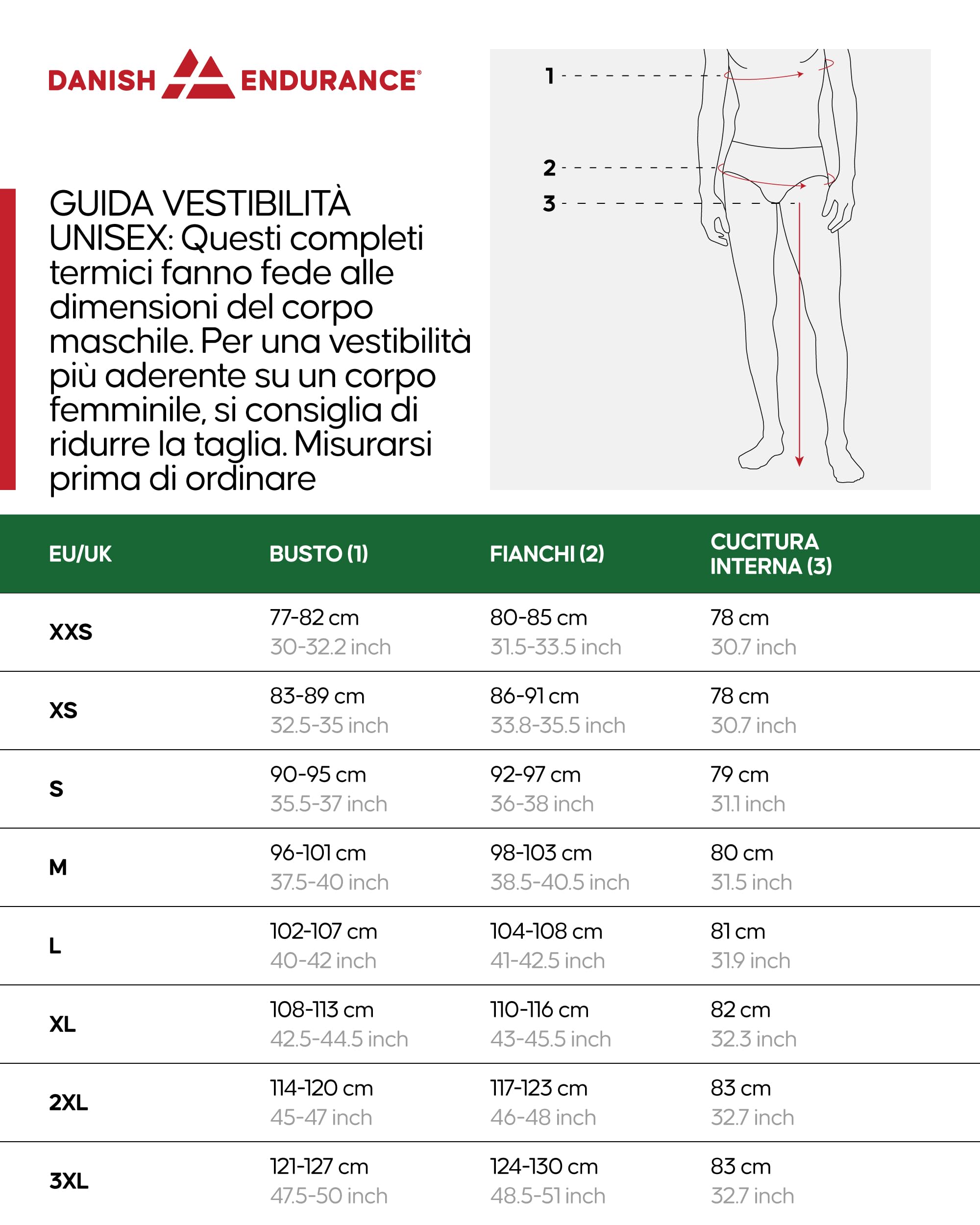 DANISH ENDURANCE Completo Maglia e Pantaloni Termici Uomo e Donna, Intimo Termico per Sci, Trekking