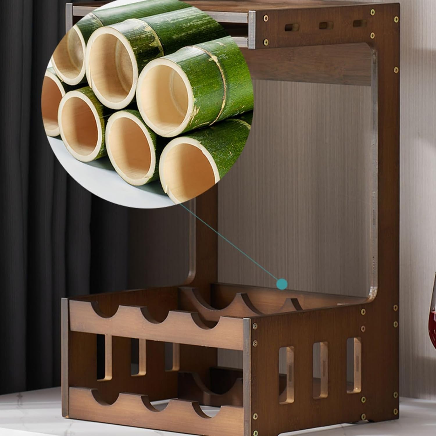 Wall Mounted Wine Rack Retro Wooden Bottle & Glass Holder Multifunctional Wine Cabinet for Kitchen Home & Bar Stylish Wine Storage & Display Solution