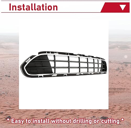 Miniatura 6 de HECASA Rejilla y moldura cromada compatible con Ford Fusion Hybrid 2010-2012/S/SE/SEL Sedan de 4 puertas sin modelo deportivo de repuesto para