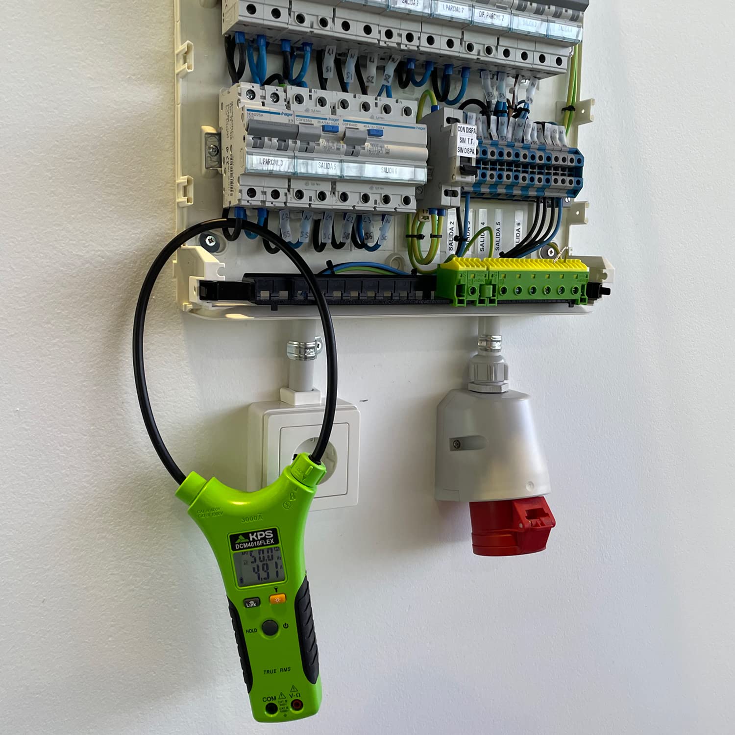 KPS-DCM4018FLEX Pinza Amperimétrica Flexible TRMS Corriente AC 3000A y Tensión AC/DC 1000V 10.000 Cuentas con Conexión Bluetooth