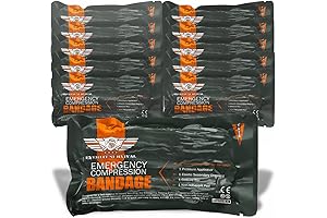 6 Inch Israeli Military Emergency Bandage for Trauma & Gun Shot Treatment, 2 Pack