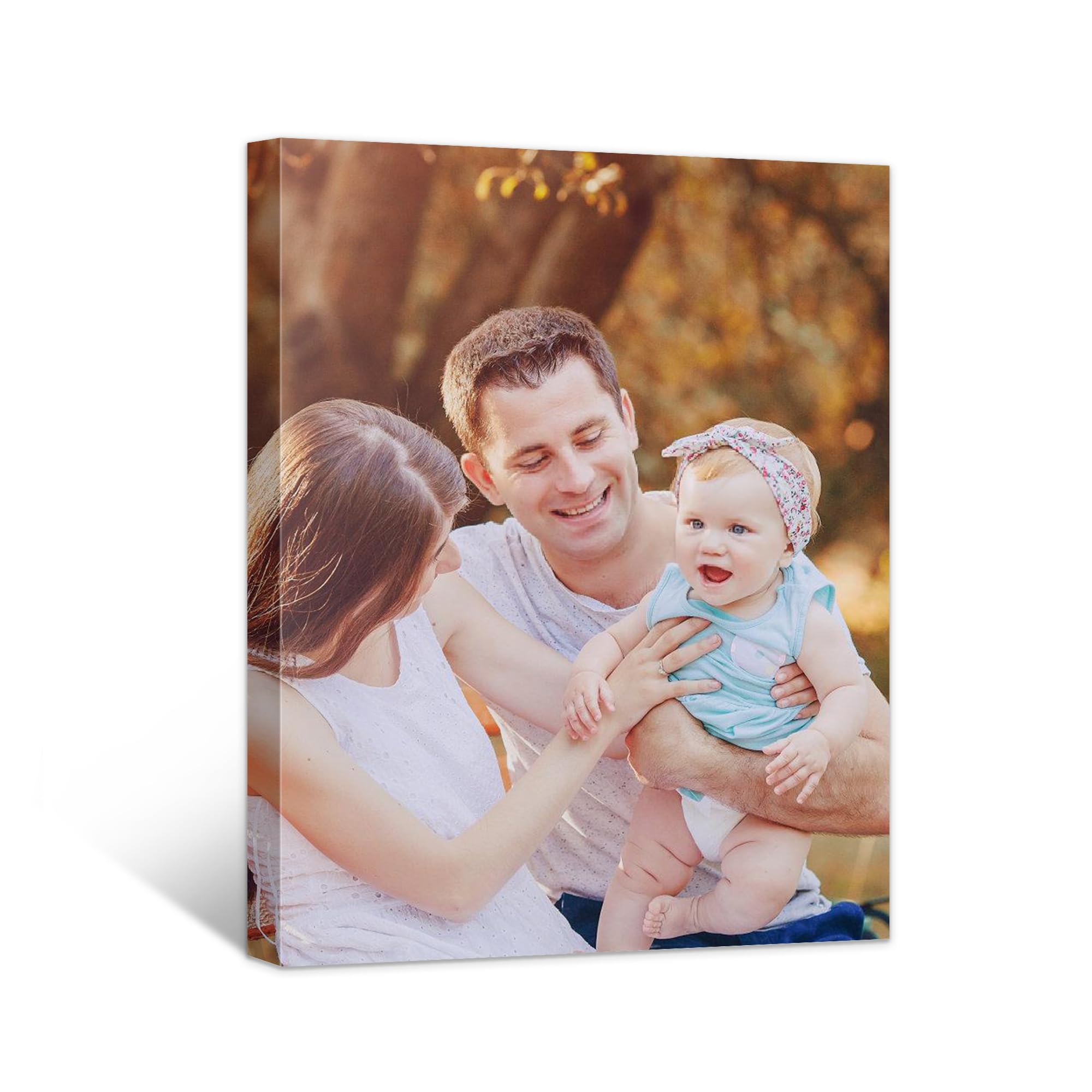 Custom Canvas Prints with Your Photos- Personalized Print Canvas Pictures, Custom Wall Art Gift for Living Room, Bedroom, Wedding Family Baby Pets