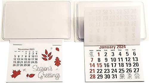 2024 - Tarjeta de visita adhesiva para auto, camión, calendario, bolsillo transparente en blanco (juego de 10)