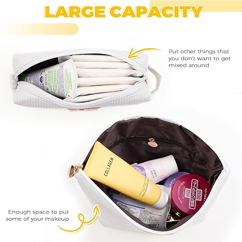 Miniatura 2 de Juego de bolsas de maquillaje con iniciales, bolsa de cosméticos, regalos para 10, 11, 12, 13, 14, 15, 16, 17, 18 años, para niñas, novias,