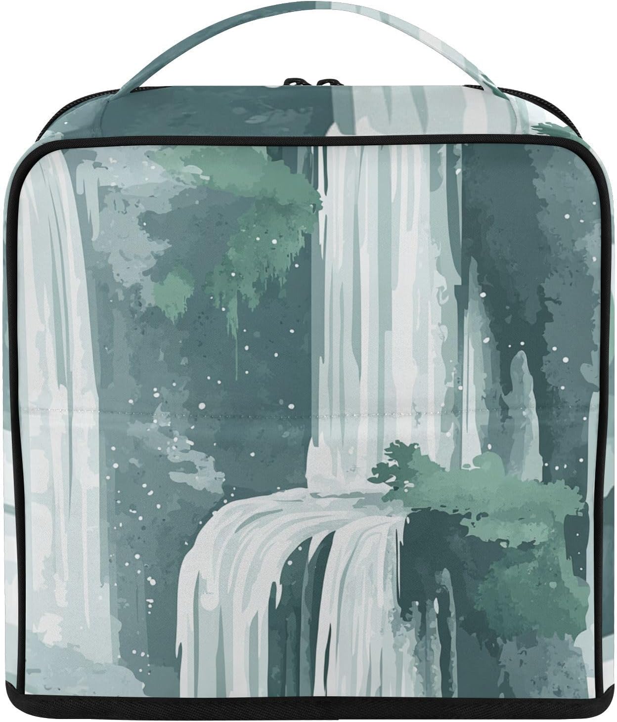 Standing Makeup Bag Organizer Waterfall Forest Travel Toiletry Bag
