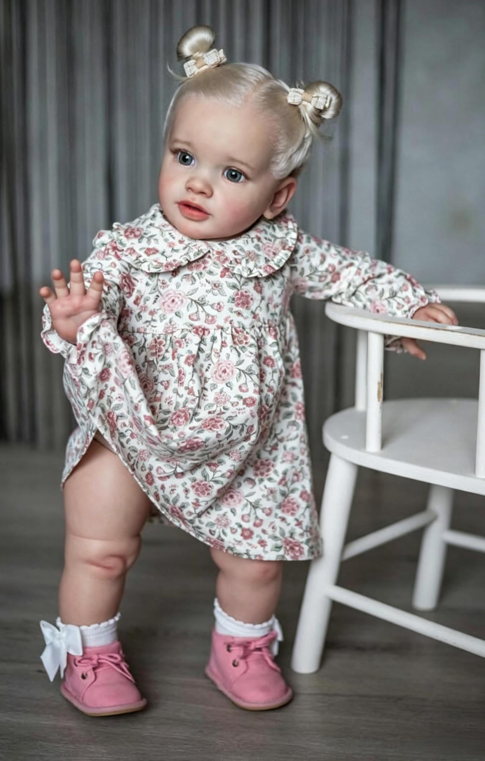 RXDOLL Realistyczna lalka Reborn Baby Doll Girl Pippa, ręcznie wykonana miękka tkanina winylowa, obciążona realistyczna lalka niemowlęca, prawdziwe życie Reborn Baby Dolls zabawka dla dzieci i