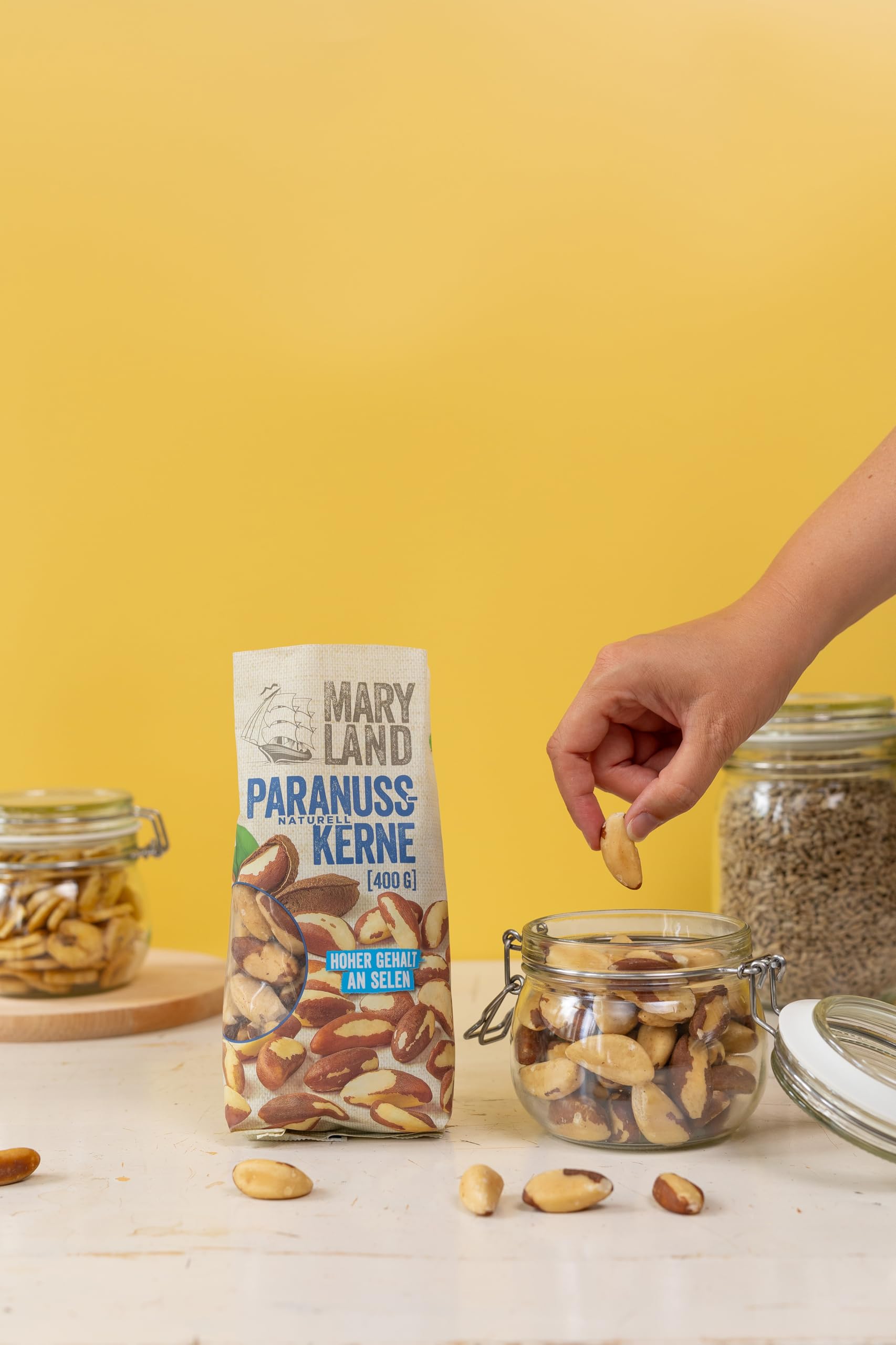 Maryland Paranusskerne 400g Beutel 6er Pack – Paranusskerne naturbelassen, vegan, frei von künstlichen Aromen, ohne Zusatzstoffe – Im praktischen Großformat genießen (6 x 400g)