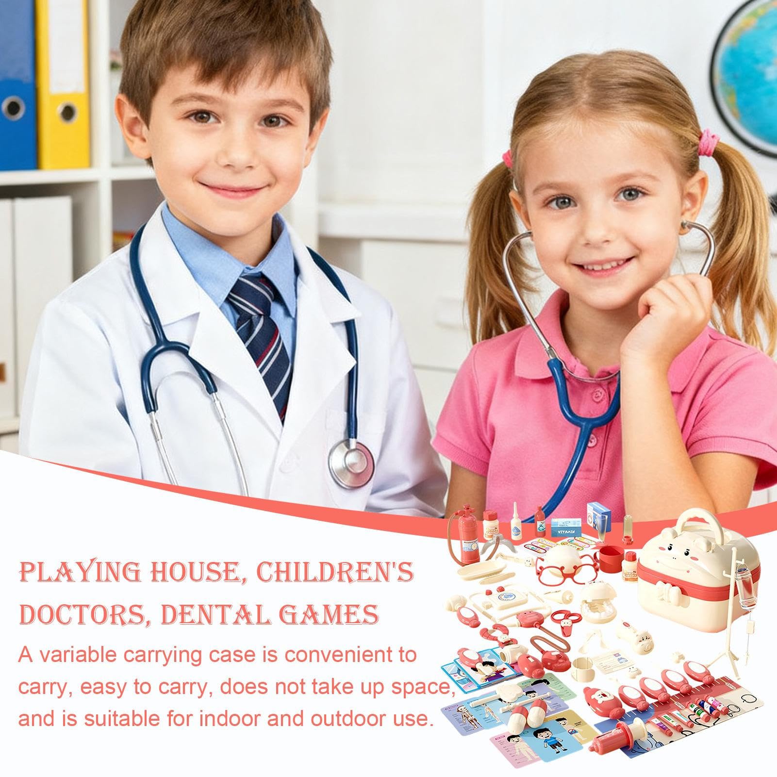 Set Dottore Per Bambini,Playset Medico Con Design A Valigetta