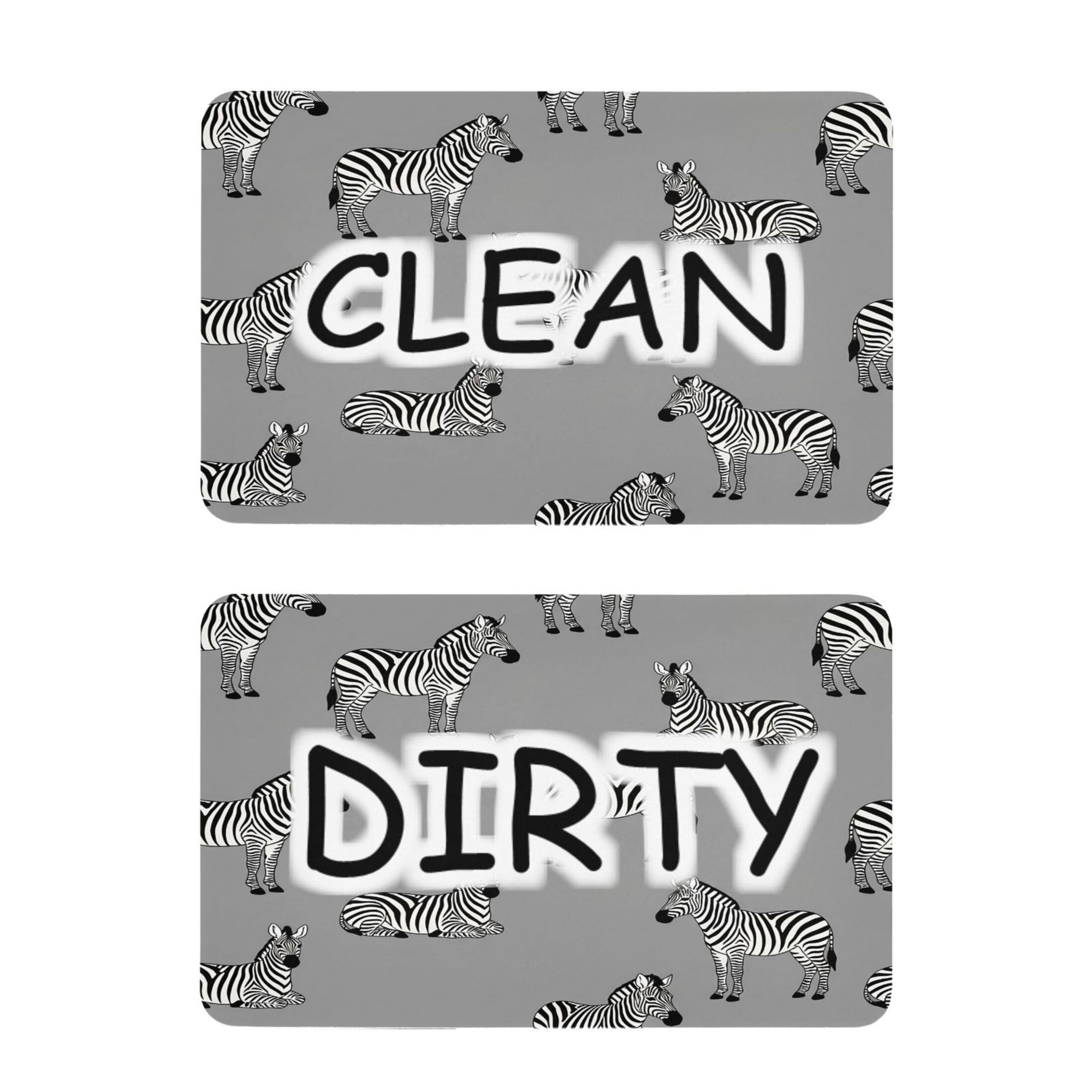 Kutsu Dishwasher Magnet Clean Dirty Sign Indicator, Zebra Fridge Magnet, Easy to Read, 2 Pack