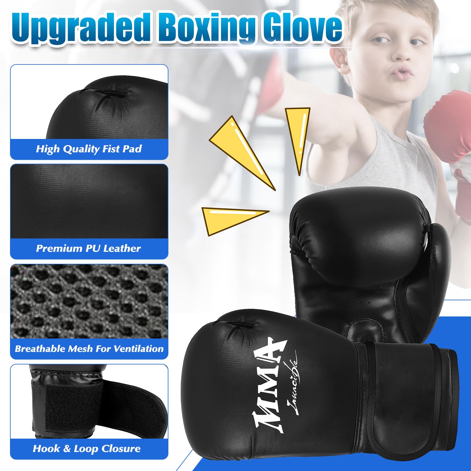 Sac de Boxe pour Enfants avec Gants de Boxe
