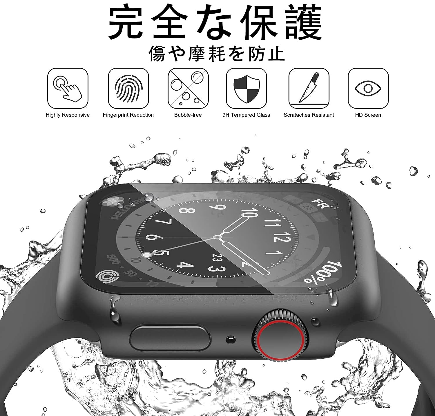 Amazon.co.jp: Puptoya for アップルウォッチ 防水 カバー 44mm Apple 