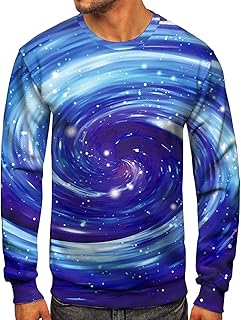 CUTeFiorino Long Sleeve Shirt Men's Autumn Men Casual Autumn Winter Long Sleeve O Neck Printed Pullover Sweatshirt Top Blouse
