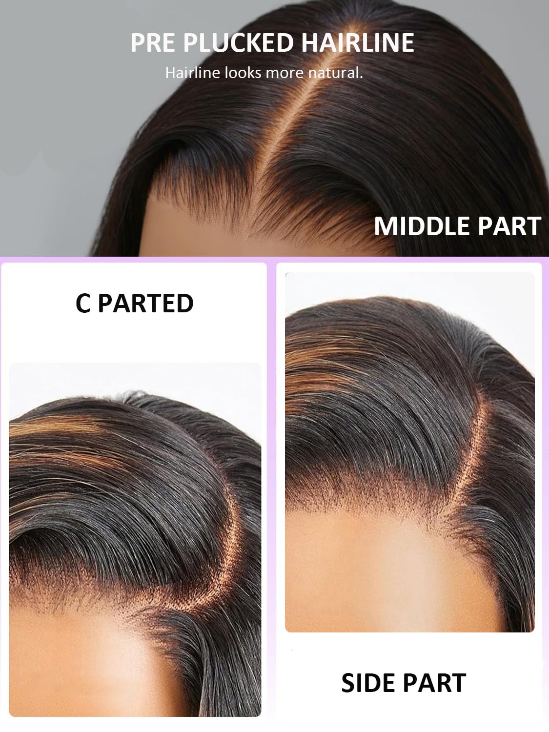 Ombre Kinky Straight Human Hair Wig 13x4 Brown Color Yaki Straight Human Hair Wig Pre Plucked with Baby Hair Free Part Brazilian Yaki Wigs for Women 180% Density 24 Inch