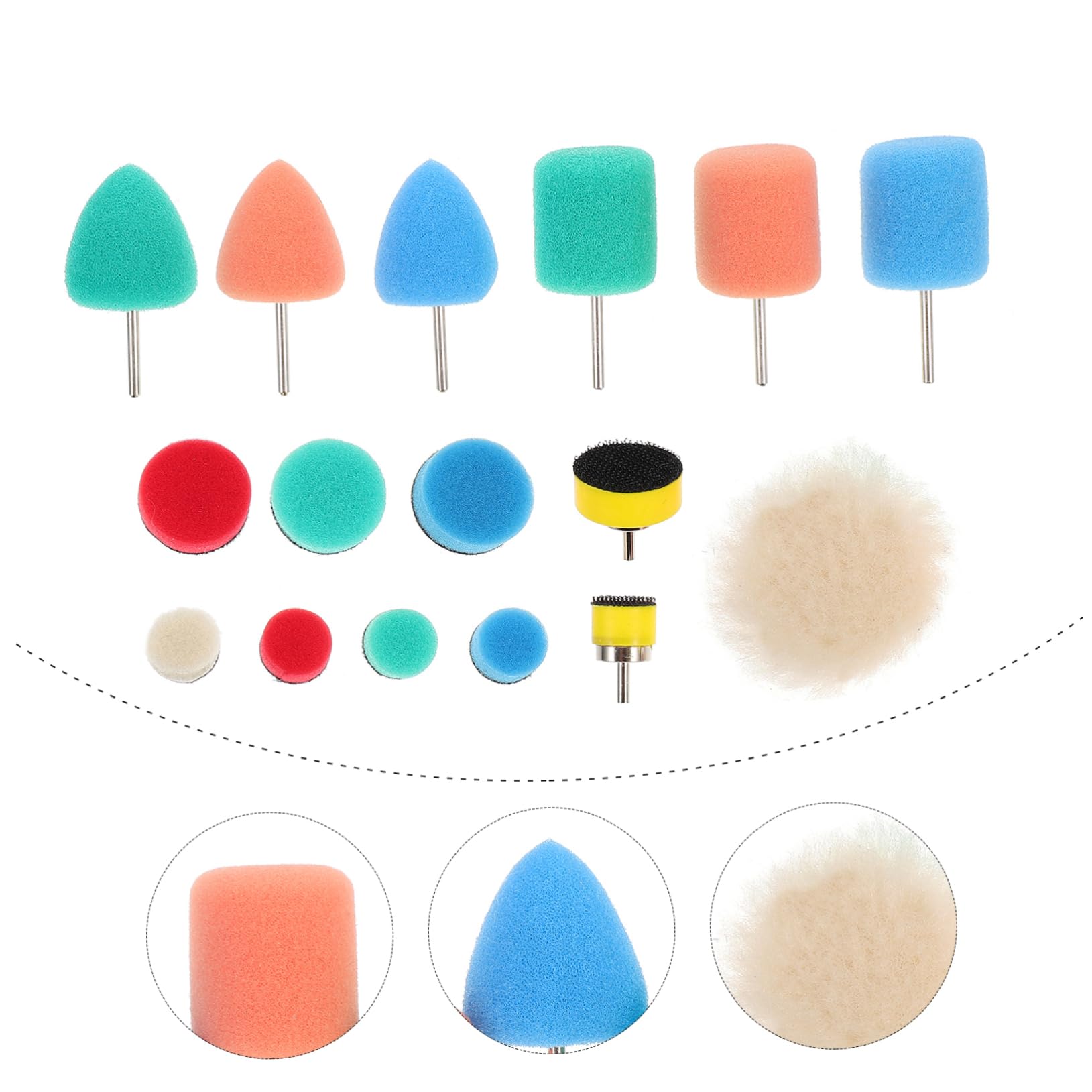 Cabilock 2 Sätze Teiliges Polierschwamm Für Auto Buffing Pads Für Poliermaschine Für Autolackpflege Hochwertige Polierpads Für Schnelles Und Effektives Polieren Von Kratzern 16 Stücke * 2