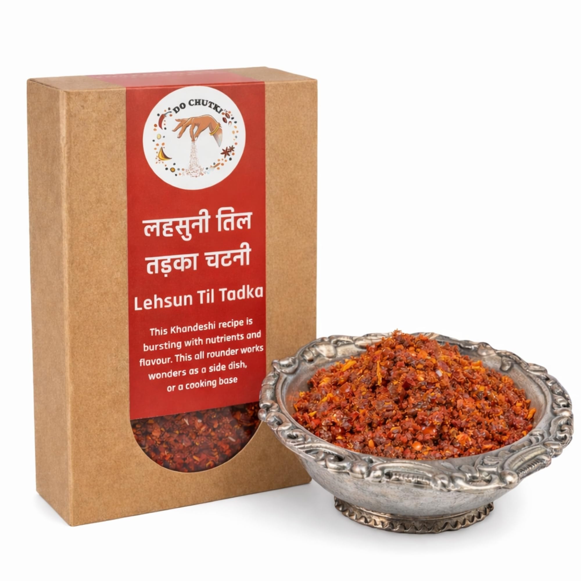 Do Chutki Lehsun Til Tadka - 100g | Dry Garlic Sesame Chutney Powder | Spicy Til Chutney Podi | No Preservatives-image-24