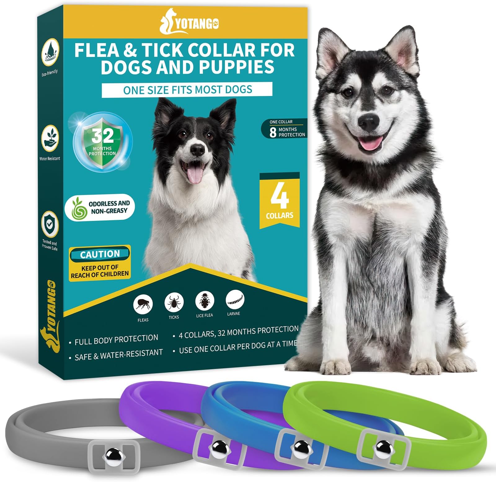 Tick Collar For Dogs Natural Flea Month Protection