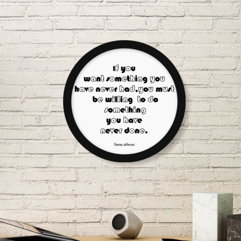 Citation ronde image reproductions cadre noir de taille moyenne, cadeau stickers muraux idéal