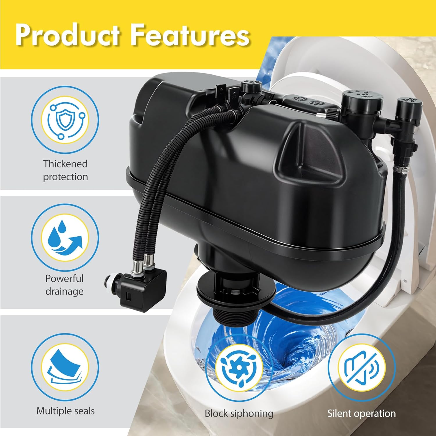 B8106S 1.6GPF (6 Lpf) Pressure Assisted System Single Control,Only Compatible With ecoflush B8106s 1.6GPF (6 Lpf)&B8100&B8106 Units,Pressure Assisted System Single Control,3-Year Warranty