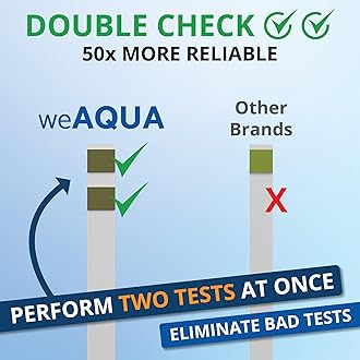 WEAQUA Water Hardness Test Kit - DoubleCheck200 Strips with Sample Cup - Hard Water Testing Kit