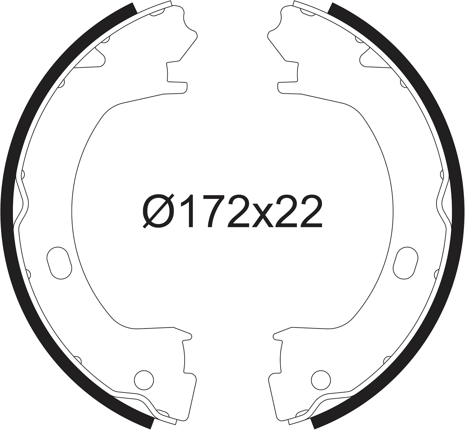 Valeo 564017 Parking Brake Shoe Set