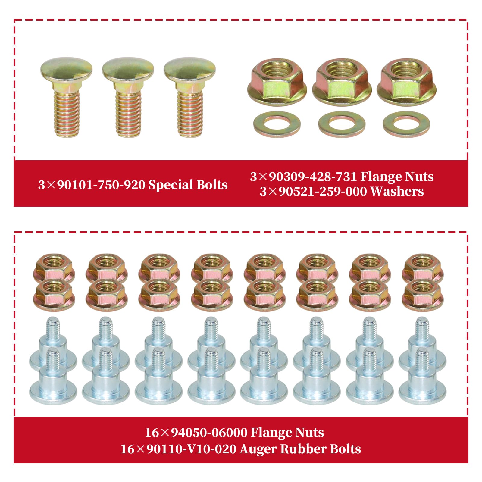 GELASKA 06720-V10-030 Paddles with 76322-v10-020 Scraper and 22431-V10-013 Belt Replaces Honda HS520 Paddles, HS520A, HS520AA, HS520AS, HS520ASA, HS520K1, HS720, HS720AA, HS720AMA, HS720ASA Snowblower