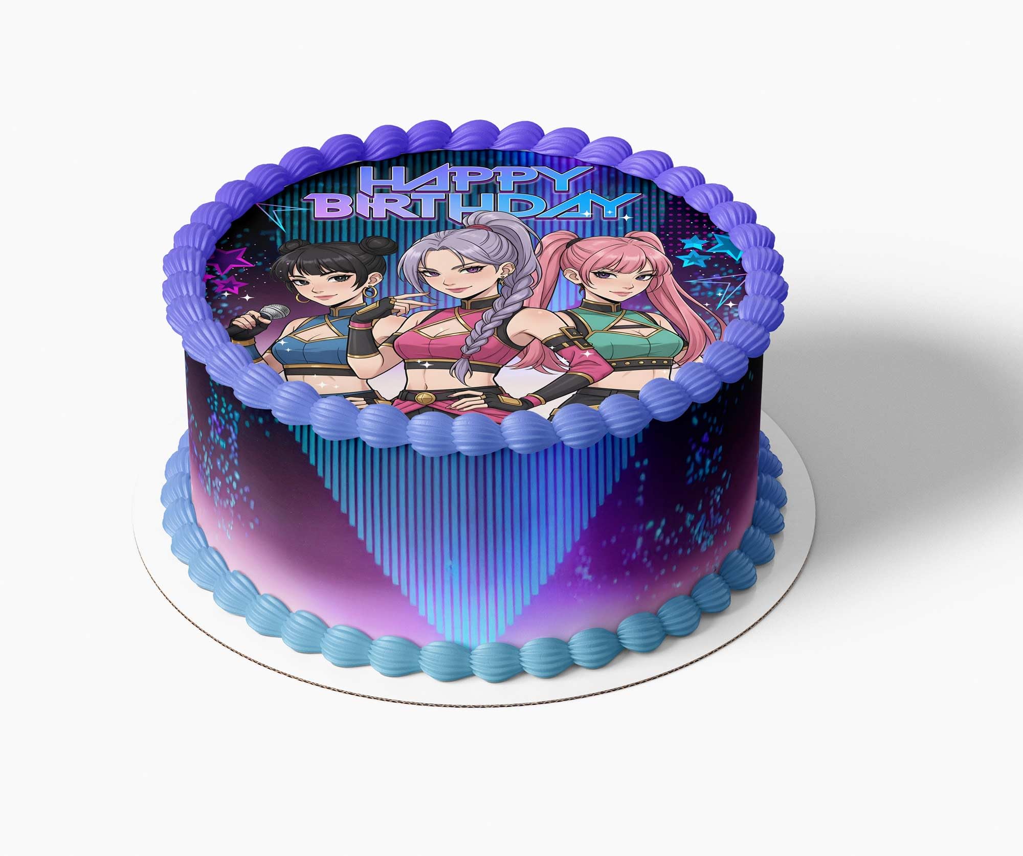 Kpop Singer Girls Trend 8" Inch Edible Cake Topper Edible Cake Decoration