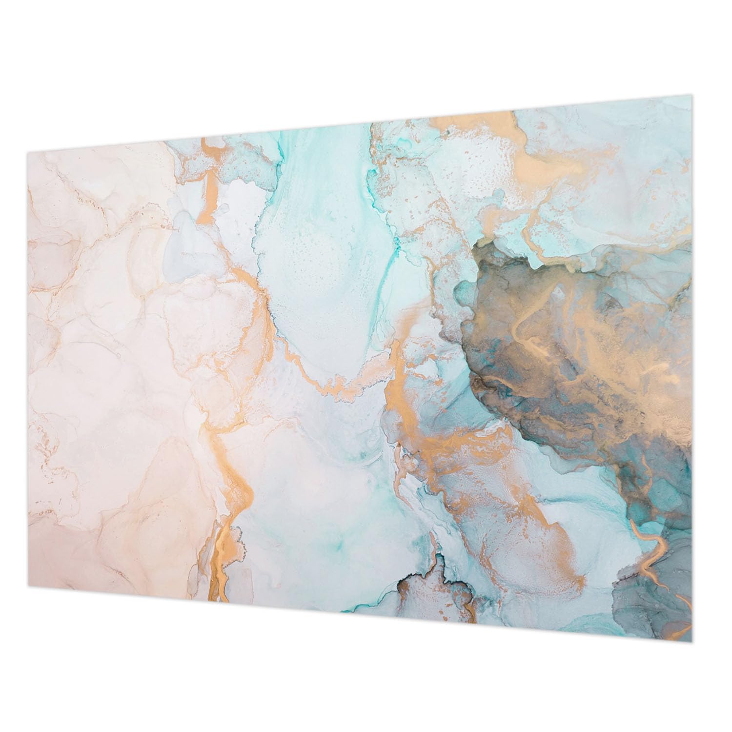 Papier peint intissé vagues aquarelles 312x219 cm avec impression de haute qualité durable