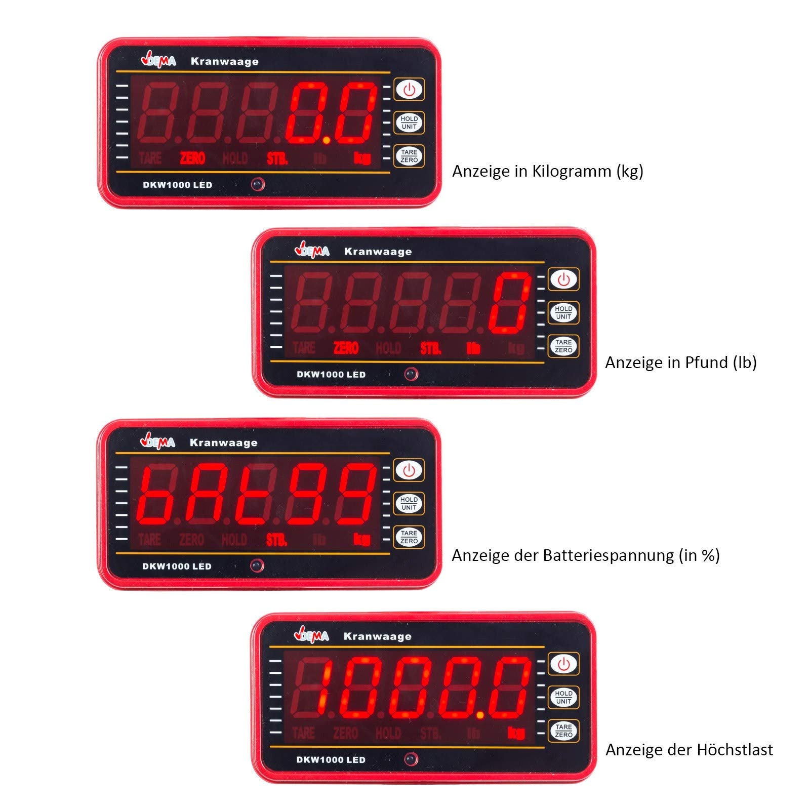 DEMA Pèse-grue DKW1000 LED