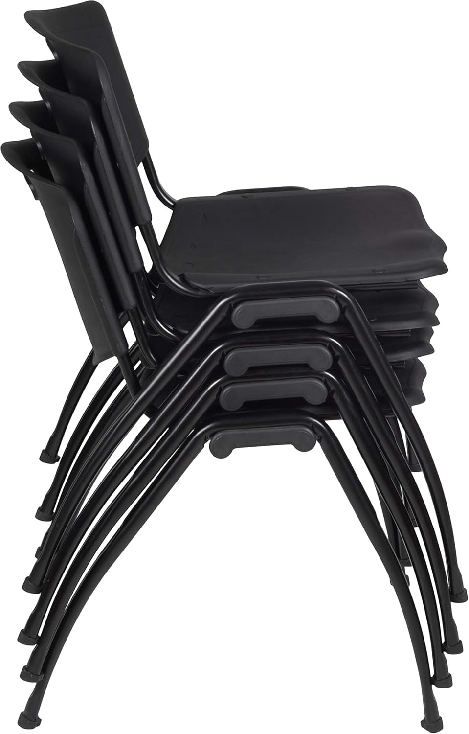 Regency M' Stack Chair (4 Pack), Black : Office Products