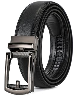 Automatik Gürtel Herren, Automatik Ledergürtel Herren Ratsche für Business Anzug, 35mm gürtel ohne Löcher, Formeller Gürtel, Geeignet für Verschiedene Anlässe, Bequem & Stilvoll - Amazon product rated Grade A