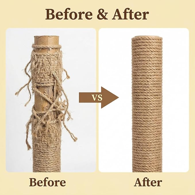 Cuerda de Sisal Natural para Rascador de Gatos 50M miniatura 5