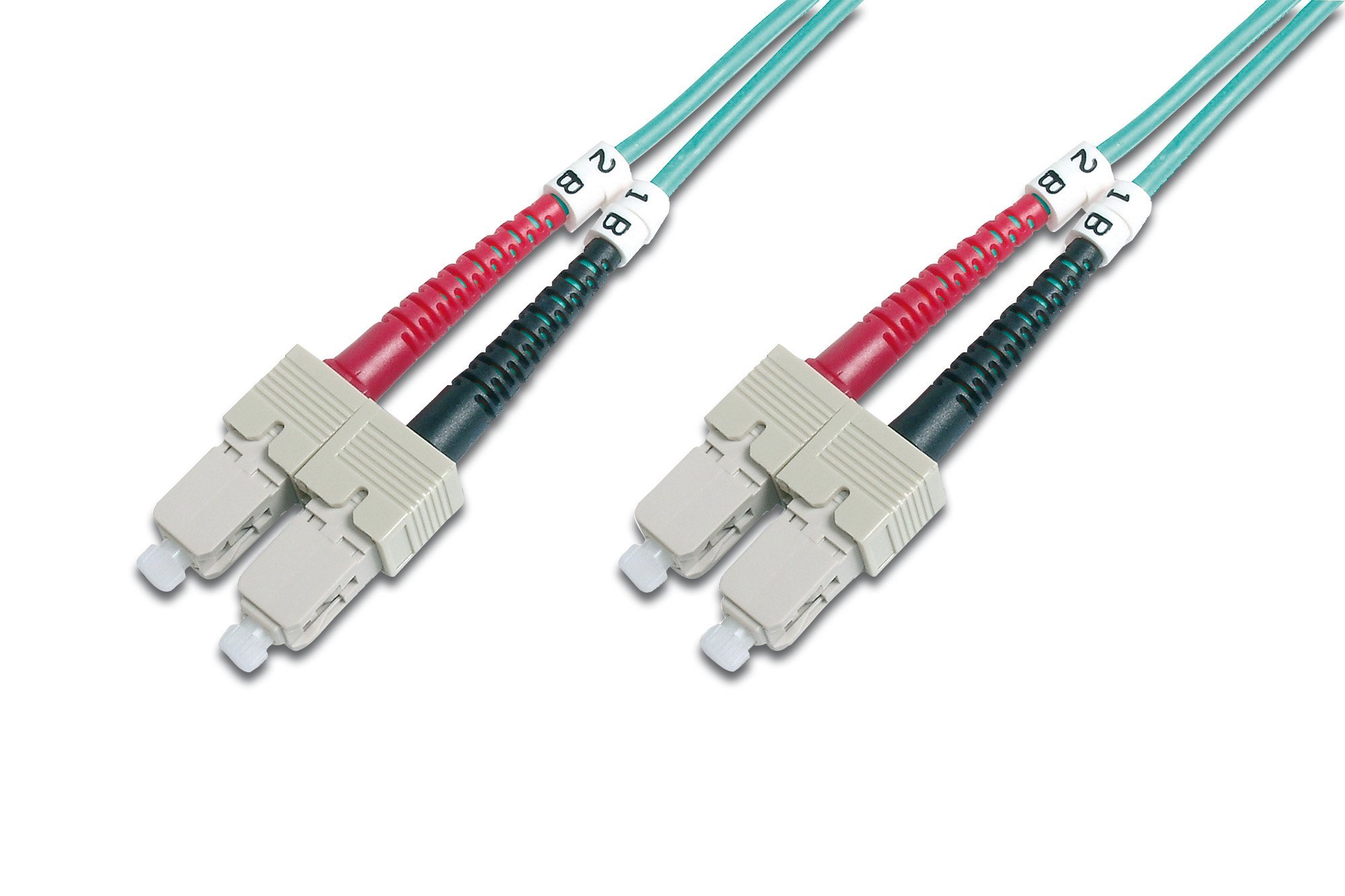 Digitus DK-2522-10/3 – Cavo In Fibra Ottica OM3 – 10 M – Da St A Sc – Duplex – 1/10/40/100 Gbit/S – Cavo Lan In Fibra Ottica Multimodale Mm – Tipo Di Fibra: 50/125 µ – Turchese (Aqua) - 4