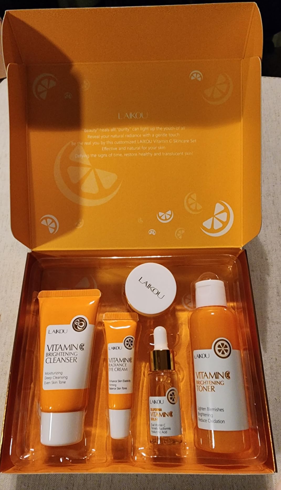Generic Vitamin C Skincare Set, 5-In-1 Skincare Gift Set With Cleanser, Toner, Face Serum, Face Cream, And Eye Cream, Skin Care Products For Teen Girls, Long-Lasting Moisturizing Skincare Set For Gift（5pcs）
