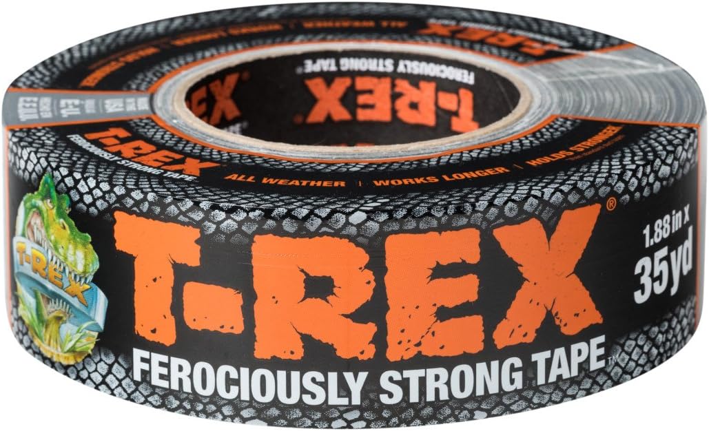 T-REX 240998 Ferociously Strong Tape, 1.88 Inches x 35 Yards, Waterproof Backing, Dark Gunmetal Gray, Single Roll