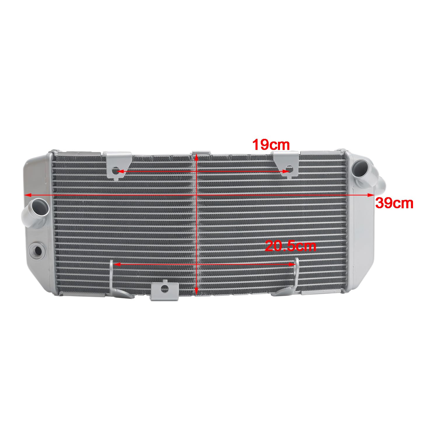 Topteng Aluminum Radiator Cooler Adatto per Yamaha TMAX530 T-Max 530 2012-2016 Silver