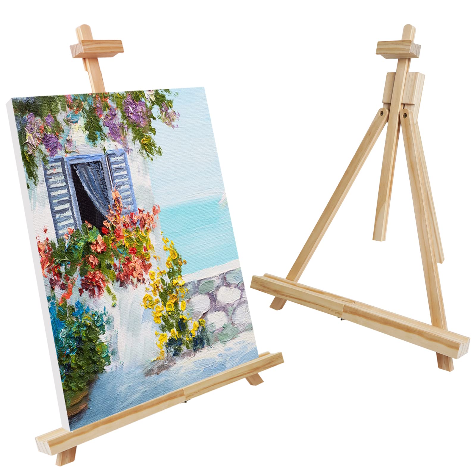 Kit 6 Cavaletes Mesa Madeira - 11.8 Polegadas Tripé Estrutura A Para Pintura E Exposição