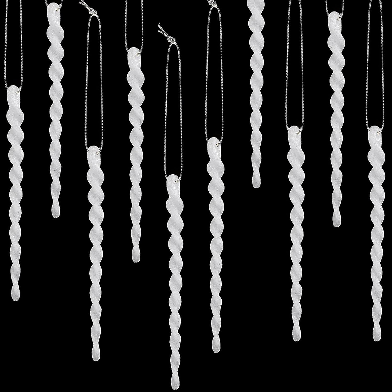 50 Pieces Tree Icicles for Christmas Icicle Ornaments Tree