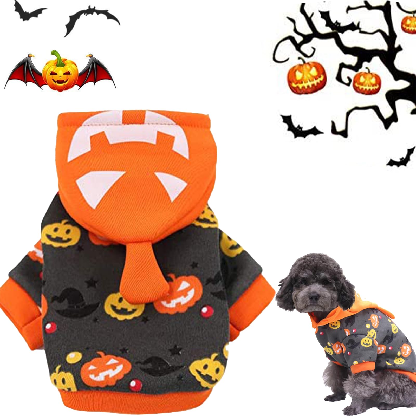 Disfraces De Halloween para Mascotas,Disfraces Perro Mascota,Disfraz De Halloween del Gatos Perros,Disfraces De Perro Y Gato Adecuado para Perros Pequeños A Medianos Gatos (XL(4-6) KG)