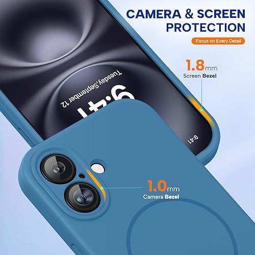 Miniatura 479 de Miracase - Funda diseñada para iPhone 11 con protector de pantalla, funda de goma de silicona líquida, protección total contra caídas y a prueba