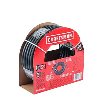 CRAFTSMAN 3/8-in x 50-ft Rubber Air Hose, 300 PSI, Oil and