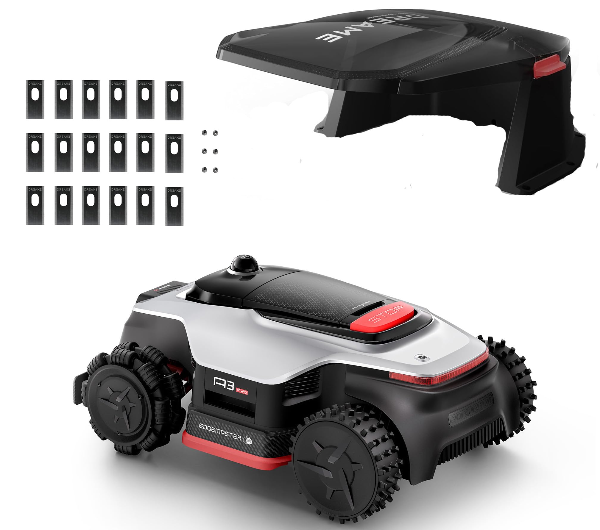 DREAME LiDAR Robot Lawn Mower A3 AWD Pro 3500 +Garage+Blade Set