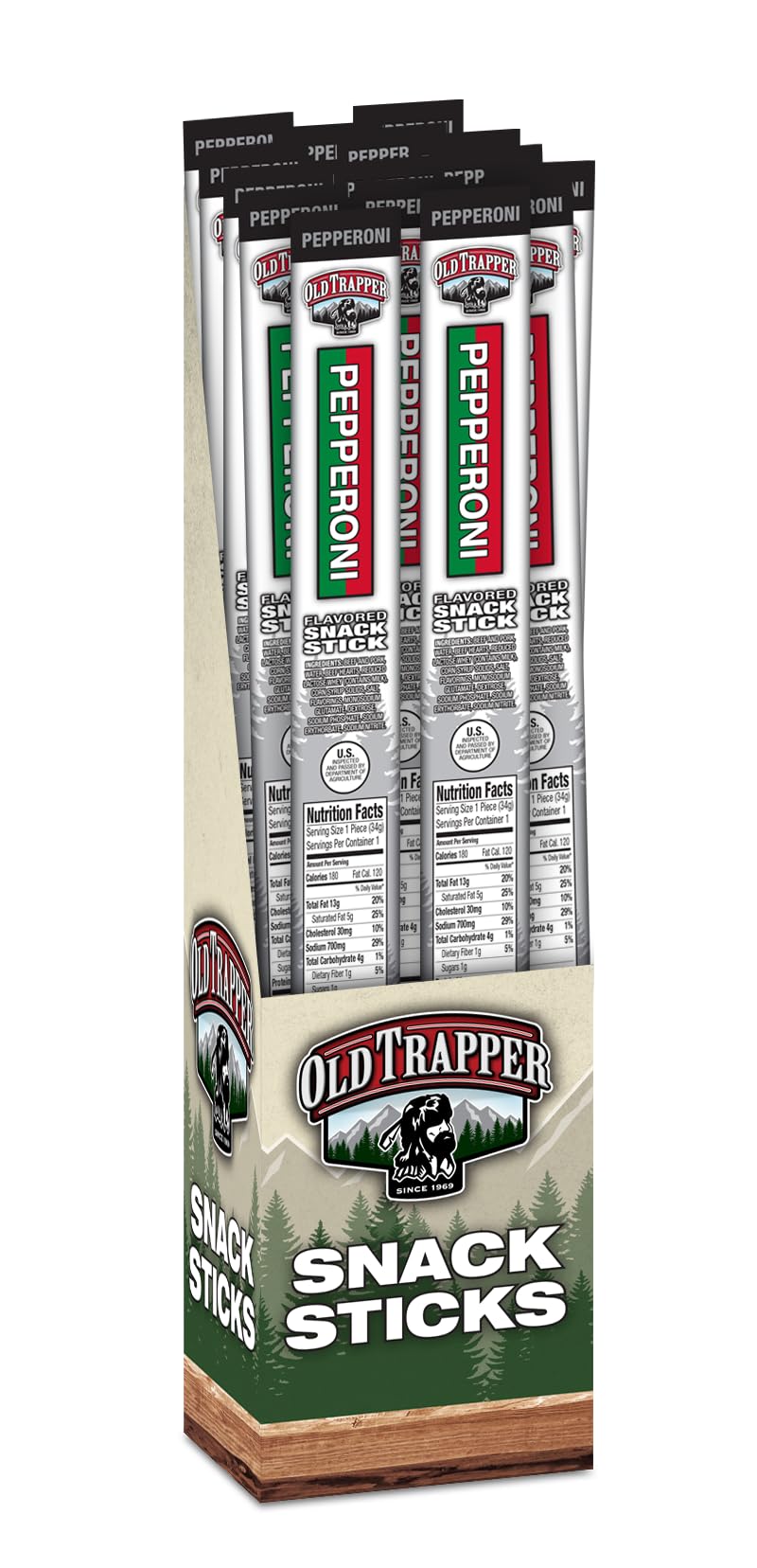Amazon.com: Old Trapper Pepperoni Sticks, 1.2-Ounce Individually Amazon.com: Old Trapper Pepperoni Sticks, 1.2-Ounce Individually