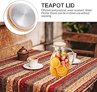 Vista 9 de Cubierta de repuesto de madera de bambú para jarra de agua para jarra doméstica fácil de limpiar resistente al desgaste Hervidor y tetera Uso