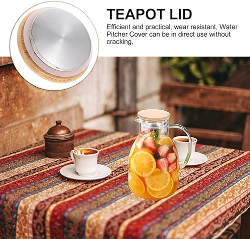 Miniatura 9 de Cubierta de repuesto de madera de bambú para jarra de agua para jarra doméstica fácil de limpiar resistente al desgaste Hervidor y tetera Uso