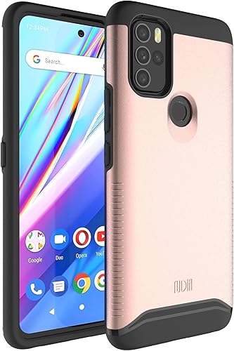 Miniatura 7 de TUDIA DualShield - Funda protectora para BLU G91 Pro, a prueba de golpes, de grado militar, resistente, de doble capa, dura, delgada y dura (negro