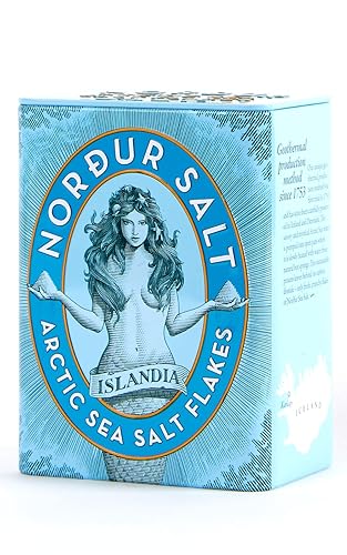 Nordur Salt Escamas de sal marina ártica lata lisa de 8.8 onzas