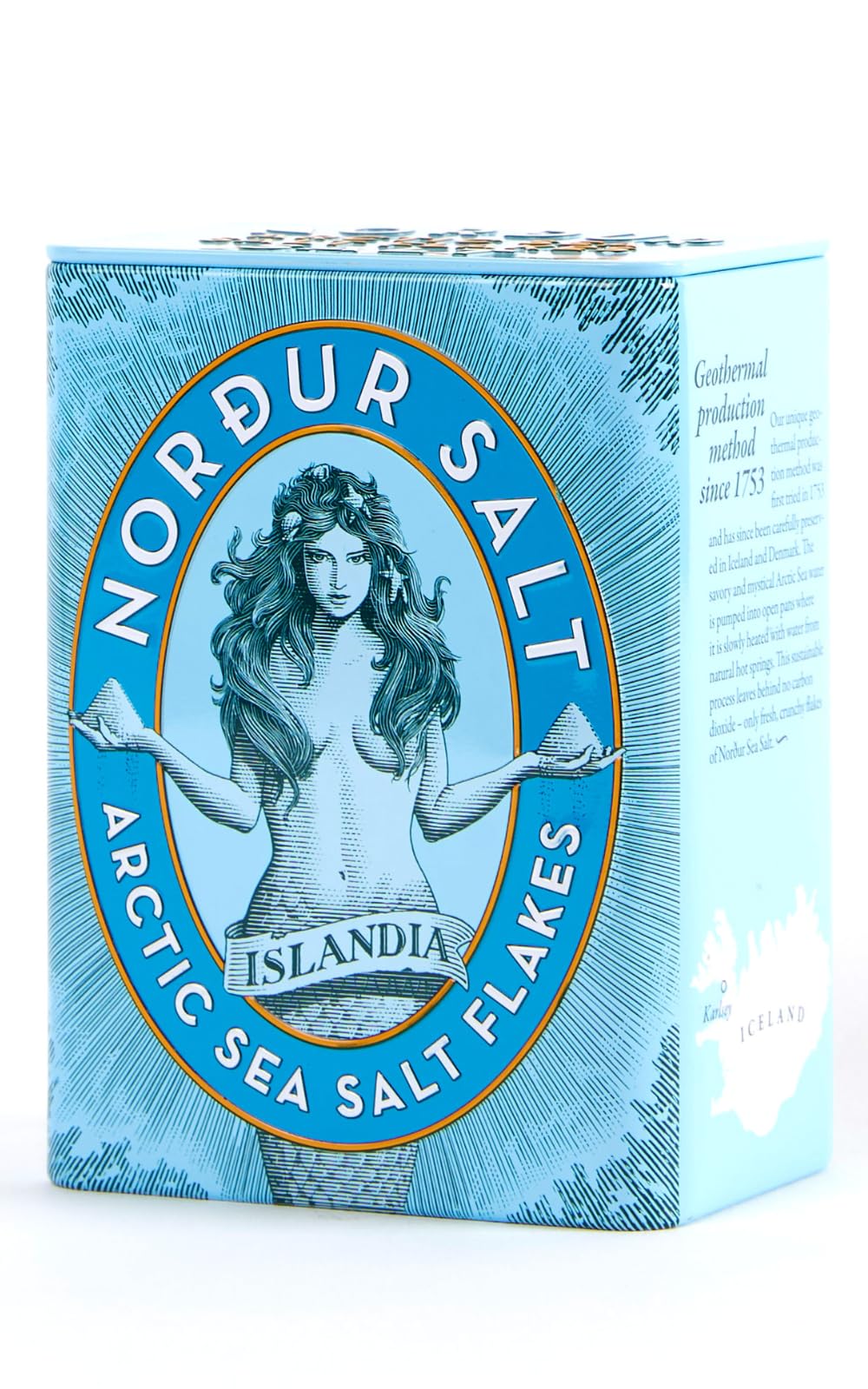 Nordur Salt Arctic Sea Salt Flakes Premium Icelandic Flake Salt, Premium Tin Can 8.8oz