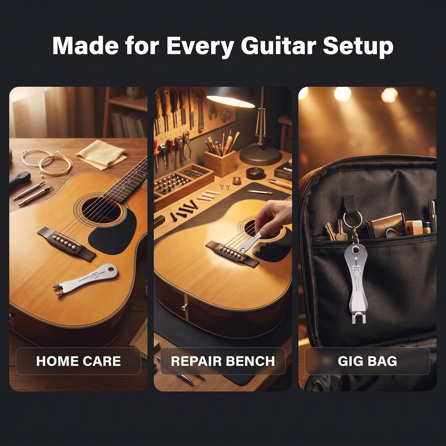 WANLIAN Acoustic Guitar Bridge Pin Remover, Guitar Pin Puller