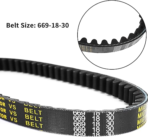 Miniatura 3 de V-Belt CVT Correa de transmisión 669 18 30 Reemplazo para GY6 50cc Scooter Moped ATV